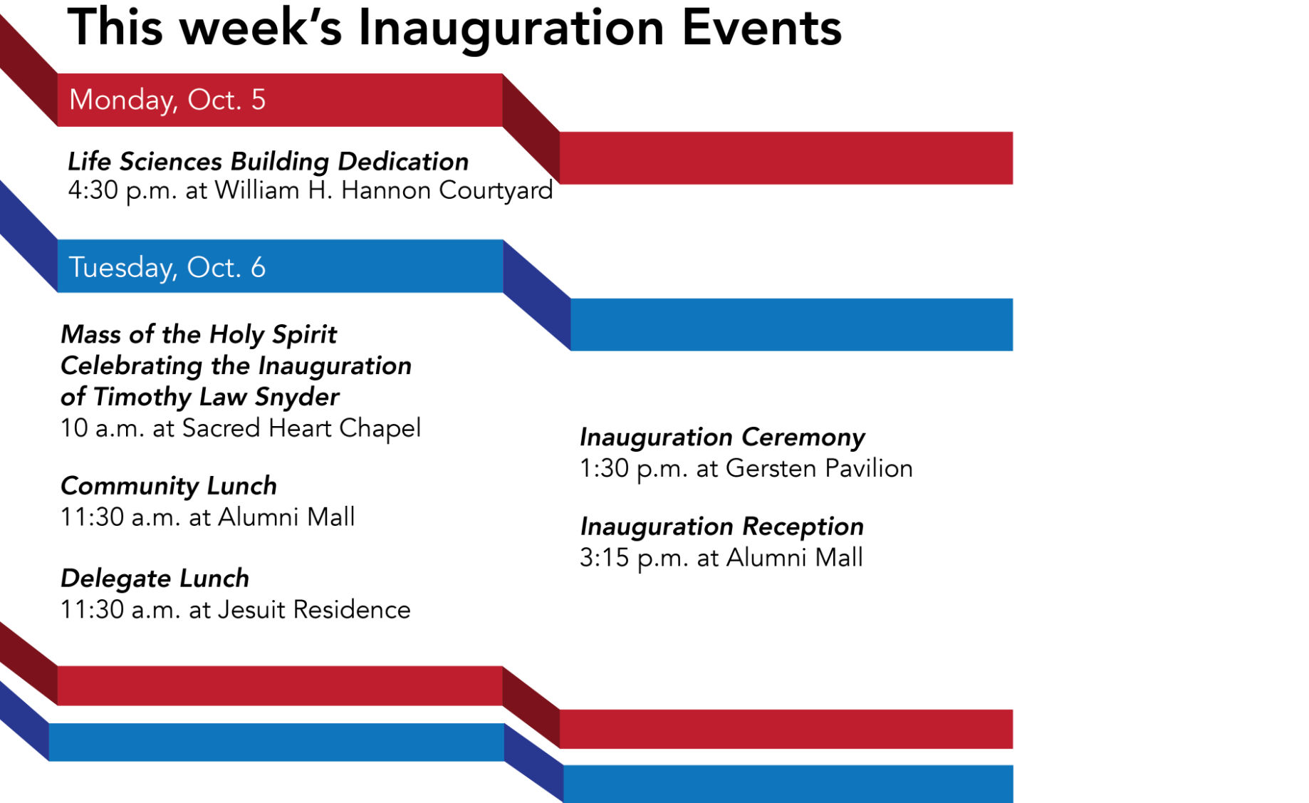 Inauguration Schedule